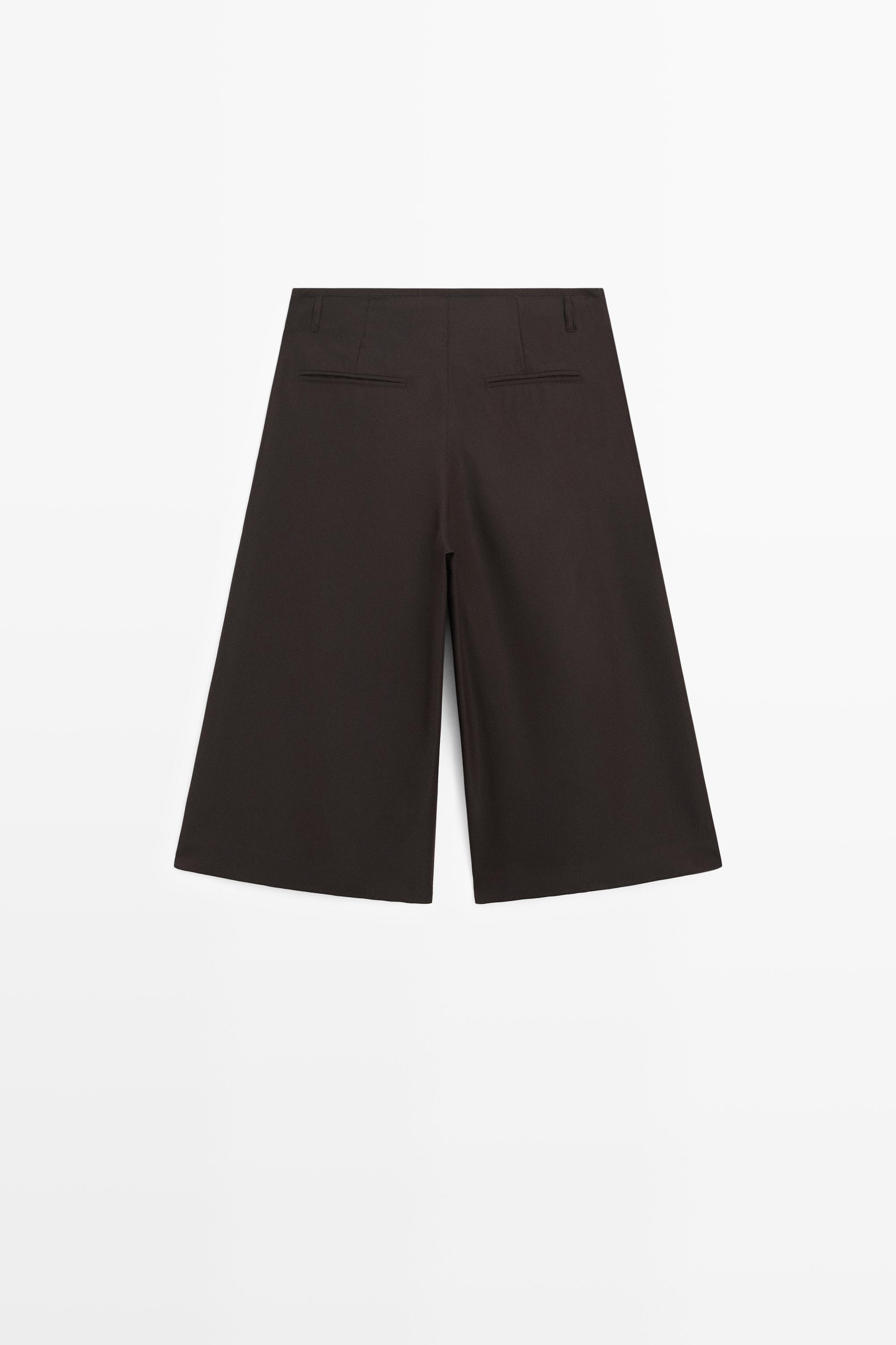 Long Bermuda shorts with striped detail